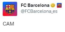Atleticanos invadem o perfil do Barcelona (Reprodução /  Twitter Barcelona)