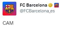 Atleticanos invadem o perfil do Barcelona (Reprodução / Twitter Barcelona)