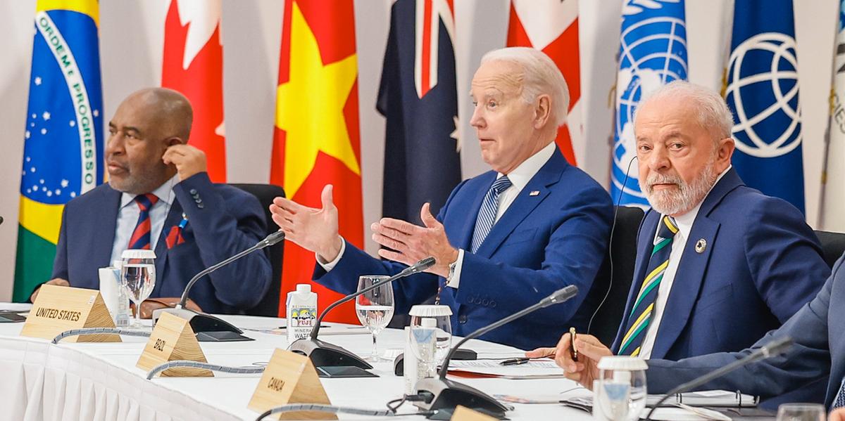 Lula participa de sessão de trabalho do G7, países convidados e organizações internacionais, no Japão (Ricardo Stuckert´/ Presidência da República / Divulgação)