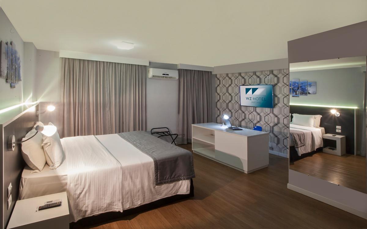 Quarto superior do WZ Hotel Jardins (WZ Hotel Jardins / Divulgação)