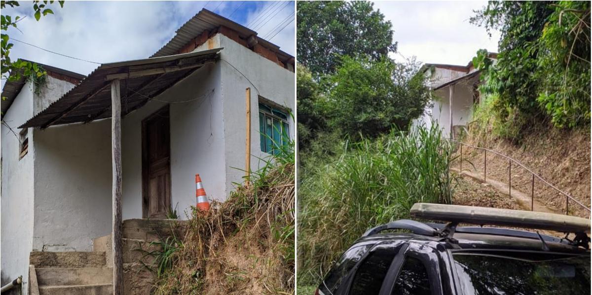 Local onde a mulher foi encontrada: cárcere privado (Divulgação/PCMG)