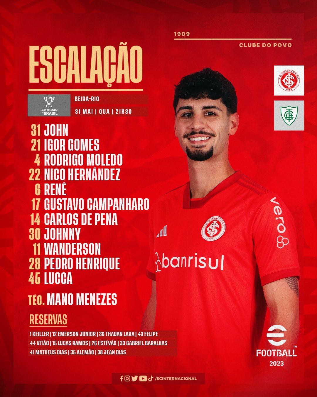 Internacional definido para encarar o América (Divulgação Internacional)