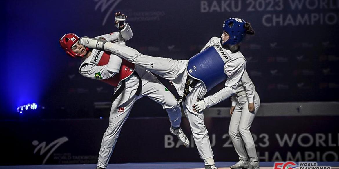 rasileira acabou derrotada na decisão pela russa Liliia Khuzina (Divulgação / World Taekwondo)