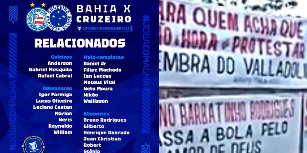 Cruzeiro vai para a Bahia com cobranças da torcida (Divulgação Cruzeiro / Reprodução Twitter)