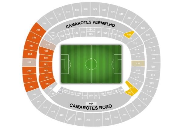 Setor Laranja tem ingressos para o jogo contra o Fortaleza (Reprodução / Ingressos. Cruzeiro)