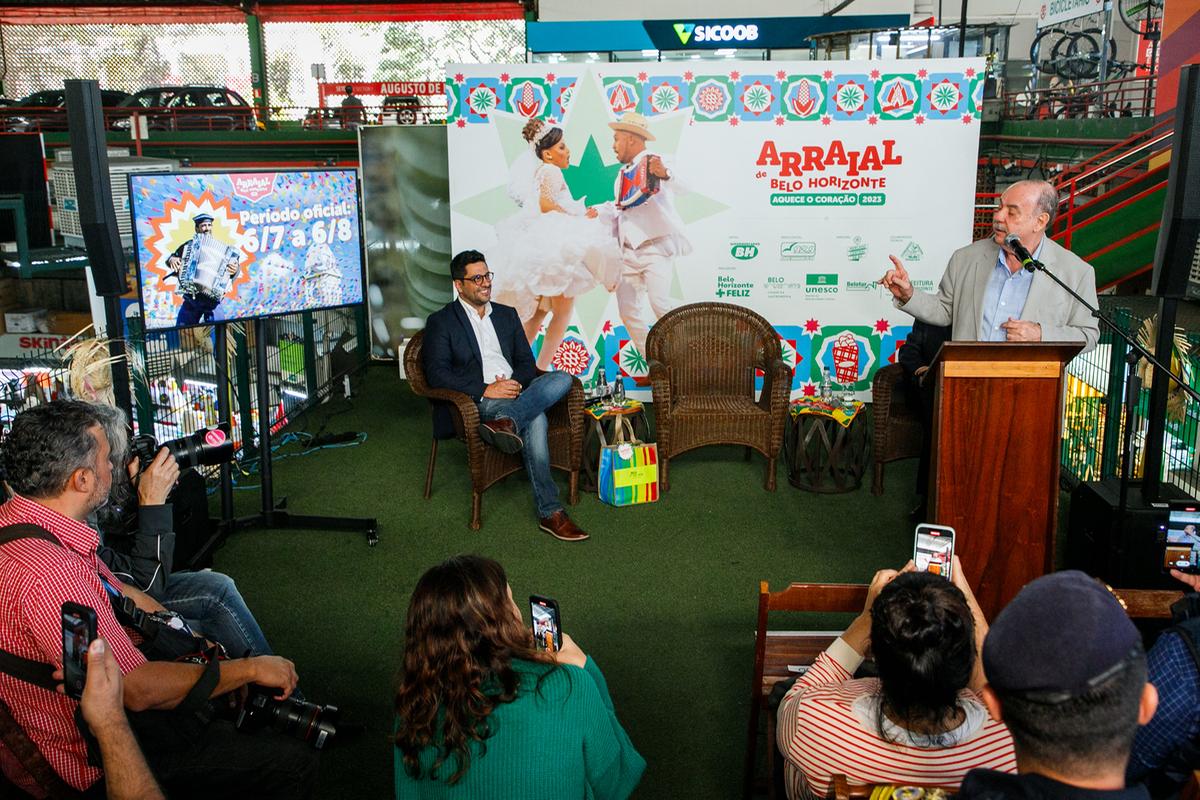 Prefeito Fuad Noman apresenta o Arraial de BH 2023 (Divulgação/PBH)