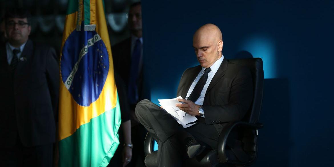 Alexandre de Moraes abriu, na tarde desta segunda-feira, audiência de depoimentos das testemunhas dos réus do Núcleo 1 da trama golpista (Fábio Rodrigues Pozzebom / Agência Brasil)