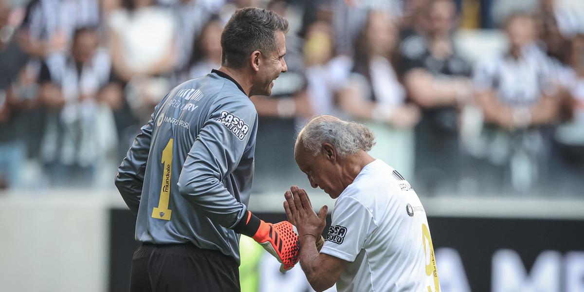 Jogadores se emocionam com partida na Arena MRV (Pedro Souza / Atlético)