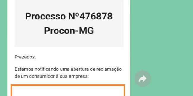 O Procon-MG reforça que utiliza o domínio @mpmg.mp.br em suas comunicações via e-mail. (Reprodução / site MPMG)