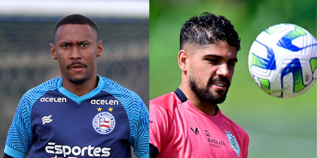 Ademir reencontra o América em jogo difícil na Bahia (Montagem / Foto: Felipe Oliveira / EC Bahia - Mourão Panda / América)