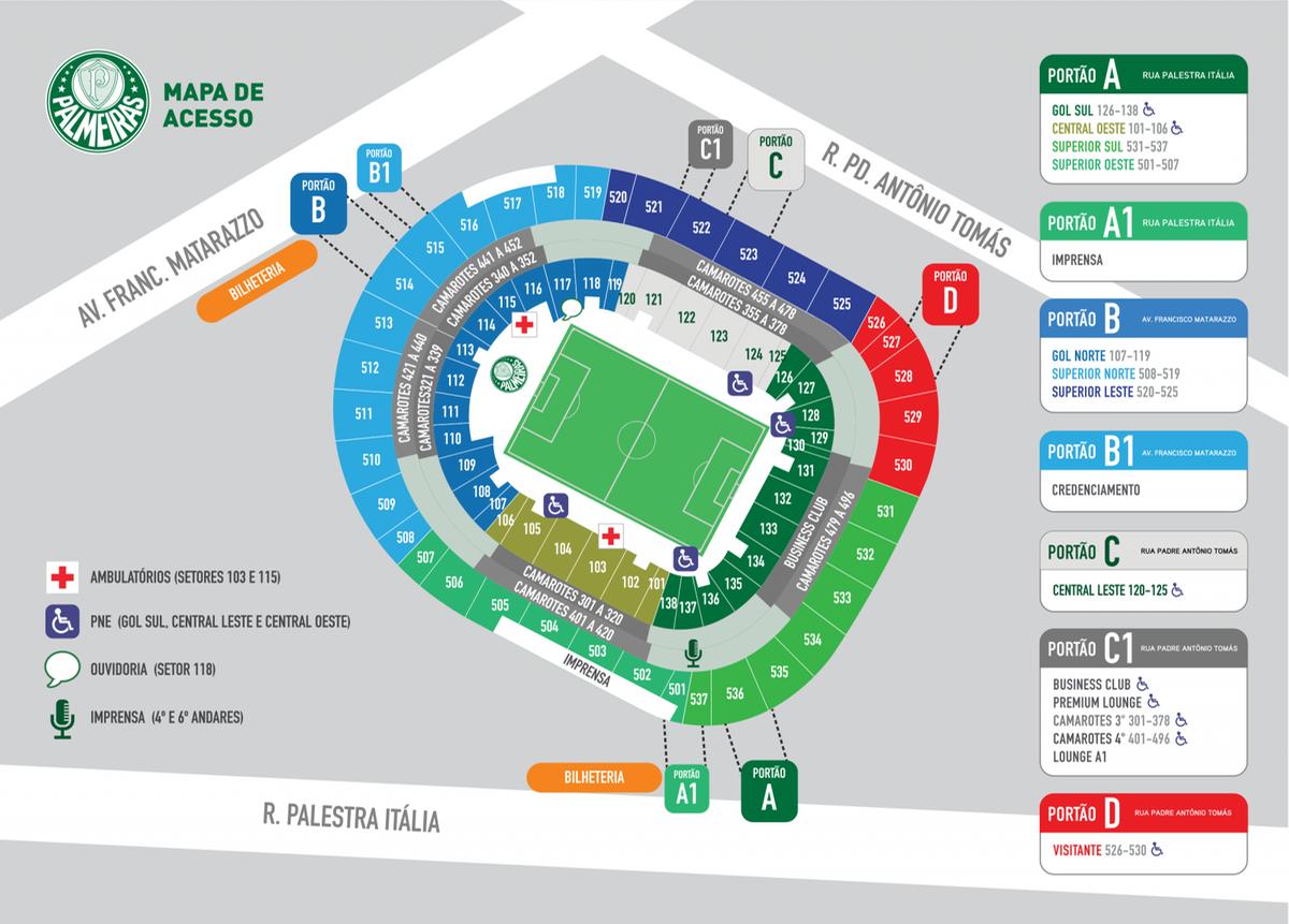 Torcedor Celeste terá acesso pelo portão D do estádio (Reprodução)