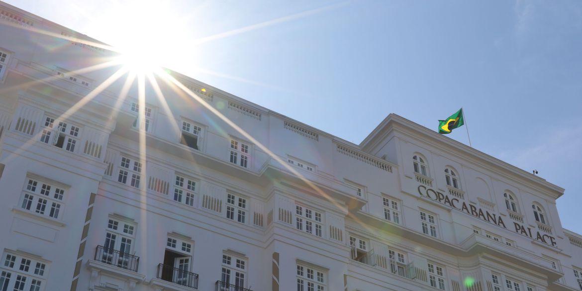 Rio de Janeiro (RJ), 31/07/2023 - Fachada do hotel Copacabana Palace, na praia de Copacabana, zona sul da cidade (Tânia Rêgo/Agência Brasil)