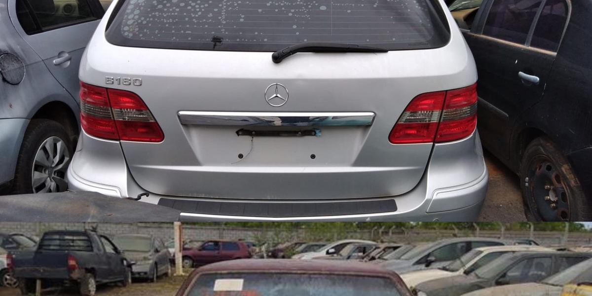 Mercedes e Gol: opções no leilão (Sejusp / Reprodução)