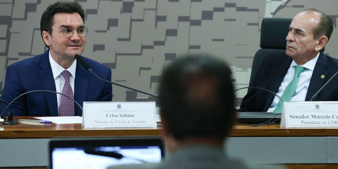 Brasília (DF) 22/08/2023  Ministro do Turismo, Celso Sabino, na comissão de Turismo do Senado. (Lula Marques / Agência Brasil)