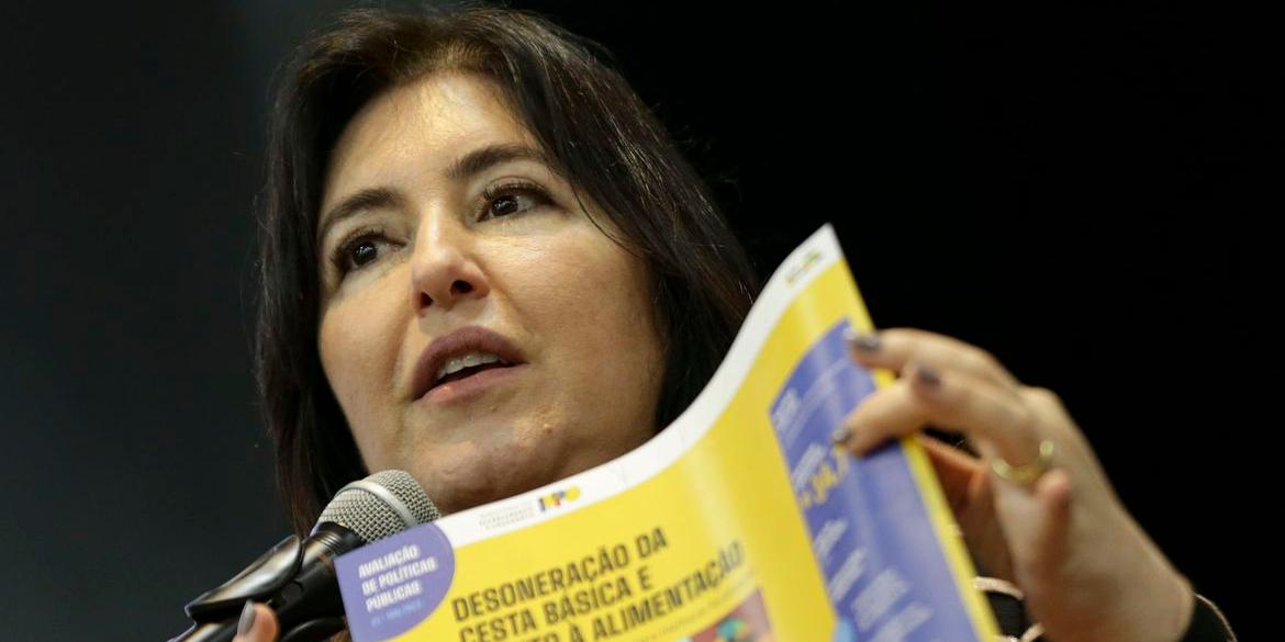 Brasília (DF), 22/08/2023 - A ministra do Planejamento e Orçamento, Simone Tebet, durante a abertura do 1º Seminário de Avaliação e Melhoria do Gasto Público. (Marcelo Camargo / Agência Brasil)