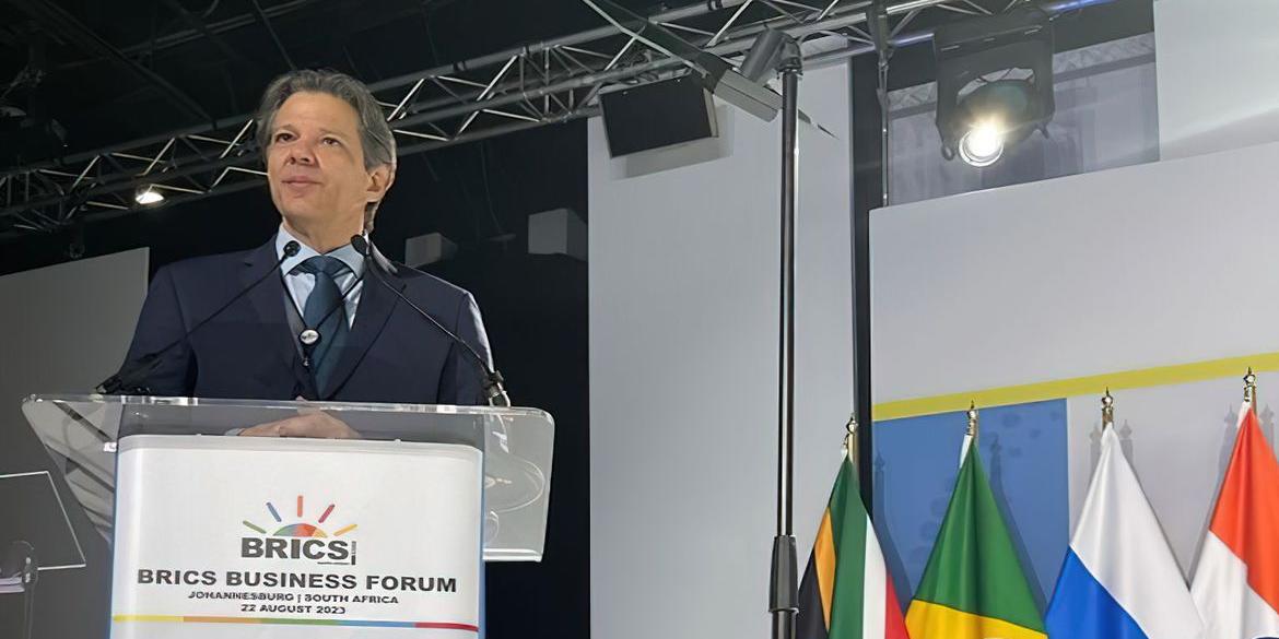 22/08/2023, Haddad destaca necessidade de “diversificação e pulverização” das atividades industriais no mundo
Em discurso na abertura da cúpula dos líderes do Brics, na África do Sul, o ministro da Fazenda falou sobre papel do Brasil (Ministério da Fazenda / Gov)