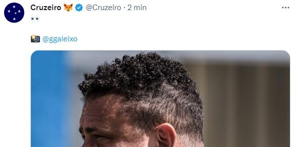 Clube deixa suspense no ar com foto de Ronaldo na Toca II (Reprodução /Twitter Cruzeiro - foto: Gustavo Aleixo)