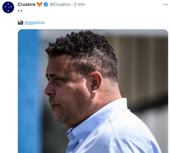 Clube deixa suspense no ar com foto de Ronaldo na Toca II (Reprodução /Twitter Cruzeiro - foto: Gustavo Aleixo)