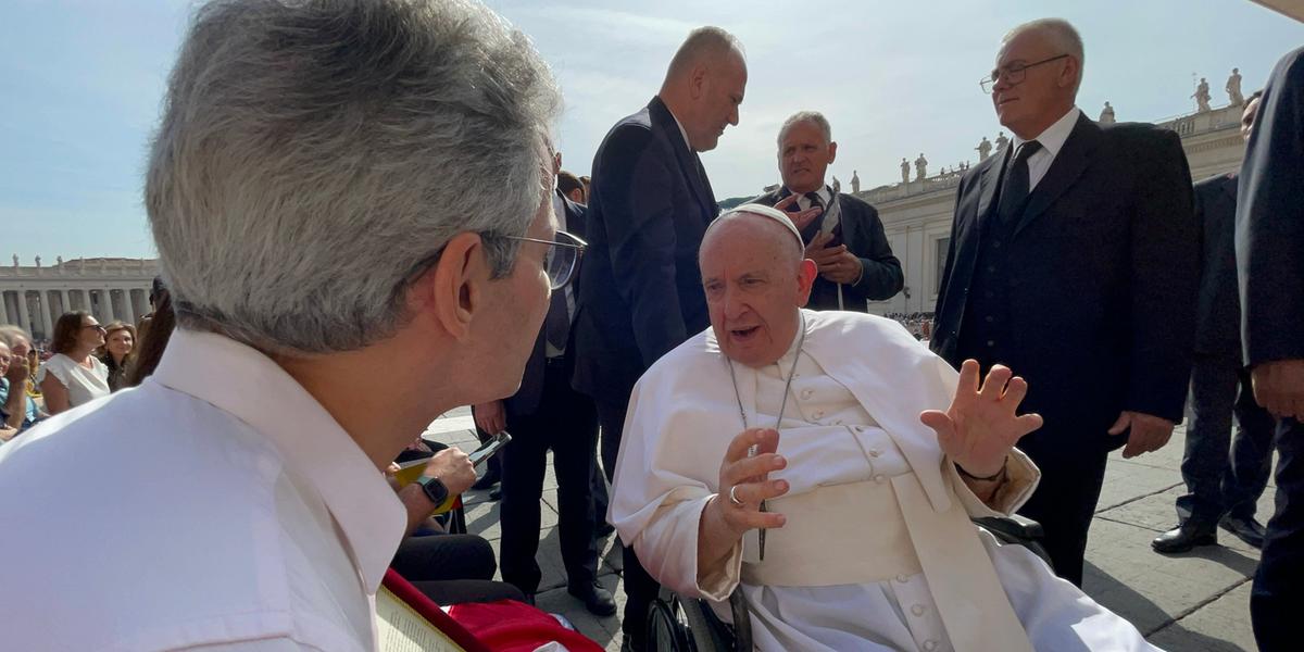 Zema esteve nesta quarta-feira com o Papa Francisco 