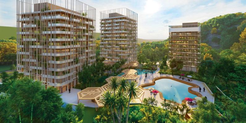 O complexo também contará com equipamento turístico e hoteleiro e será o primeiro a contar com a marca "Garden" do Grupo Wyndham Hotels & Resorts (Wyndham Garden /divulgação)