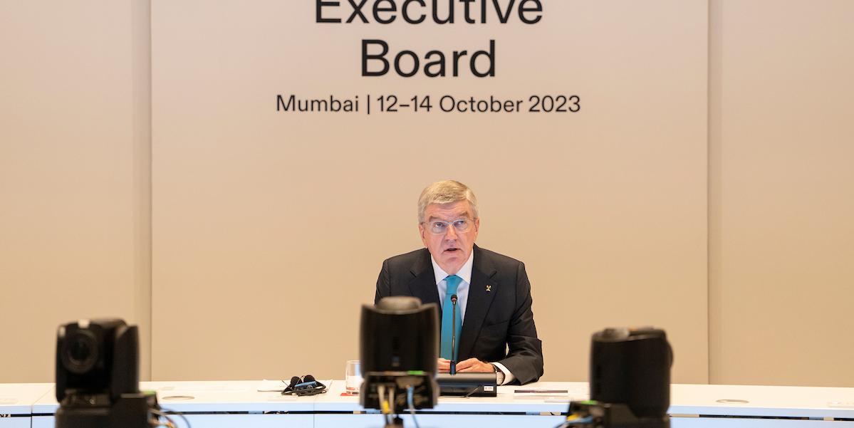 Presidente Thomas Bach revelou plano durante evento na Índia (Reprodução / Twitter IOC MEDIA)
