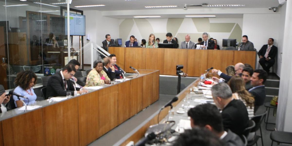 Secretários do governo estiveram presentes para debater sobre o plano do Regime de Recuperação Fiscal. (Maurício Vieira /HD)