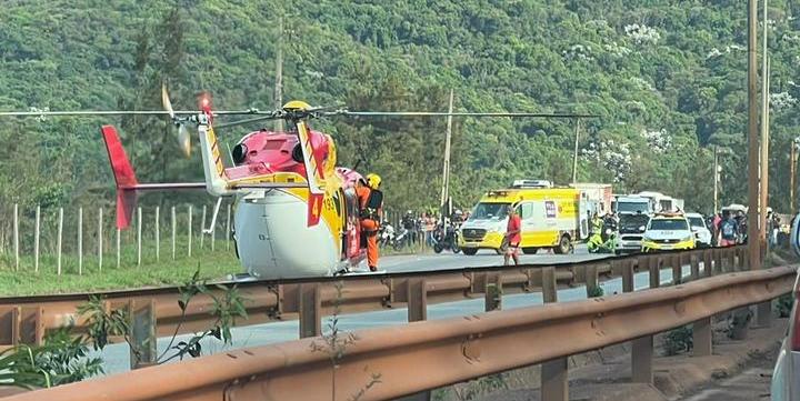 Acidente ocorreu na altura do bairro Vila Verde, perto do viaduto da Mutuca (Clara Amorim)