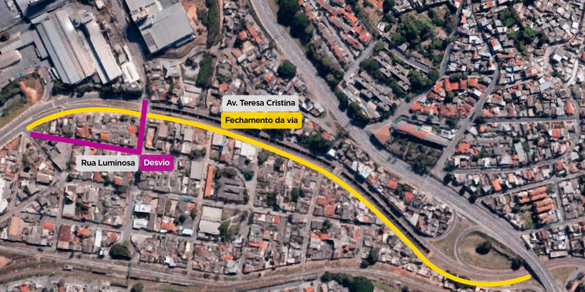 Pedaço da avenida em Contagem vai receber obras na rede de esgoto (Divulgação Prefeitura de Contagem)