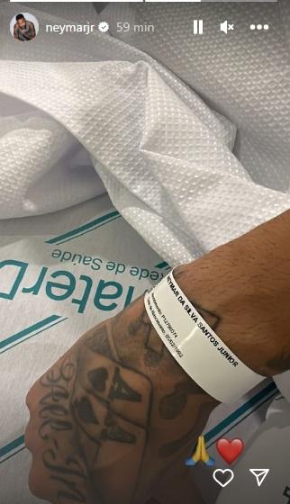 Neymar em Bh para operar o joelho (Reprodução / Instagram Neymar Jr.)