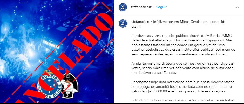 TFC questiona procedimentos da PM sobre "rua de fogo" (Reprodução / Instagram TFC)