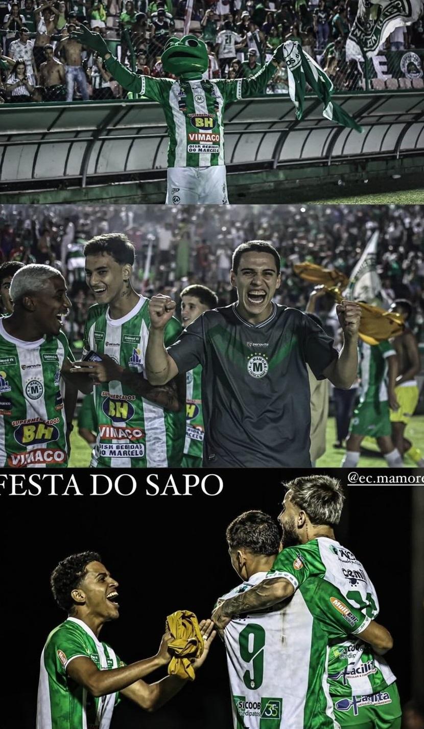Sapo celebra título da segunda divisão do Mineiro (Reprodução / Instagram Mamoré)