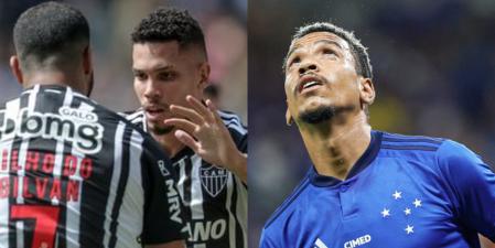 Hulk e Paulinho emplacam seleção da 36ª rodada; Matheus Pereira marca o gol mais bonito da semana (Montagem - Pedro Souza/ Atlético - Gustavo Aleixo/ Cruzeiro)