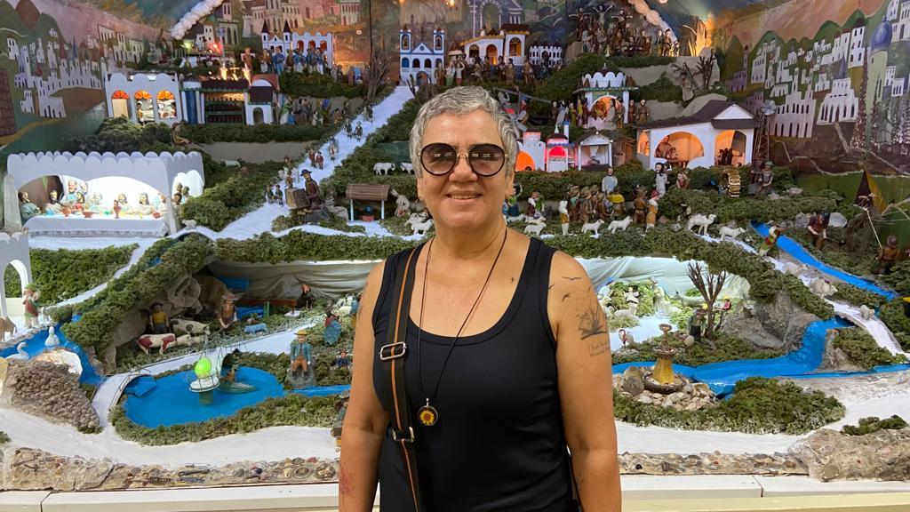 Moradora de BH, Ciça Oliveira visitou o Horto Florestal e o Presépio do Pipiripau pela primeira vez neste sábado (Fernando Michel / Hoje em Dia)