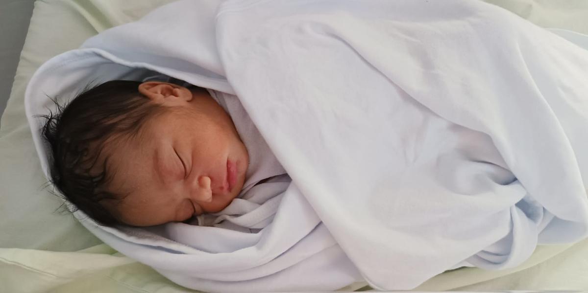 Boaz nasceu com 38 semanas, às 0h27, no Hospital Sofia Feldman (Hospital Sofia Feldman / Divulgação)