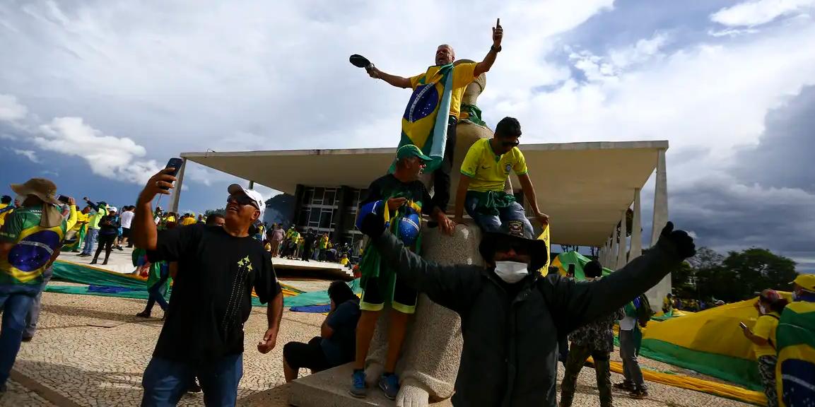 Léo Índio foi denunciado pela PGR por ter participado do ato antidemocrático de 8 de janeiro de 2023. (Marcelo Camargo / Agência Brasil)