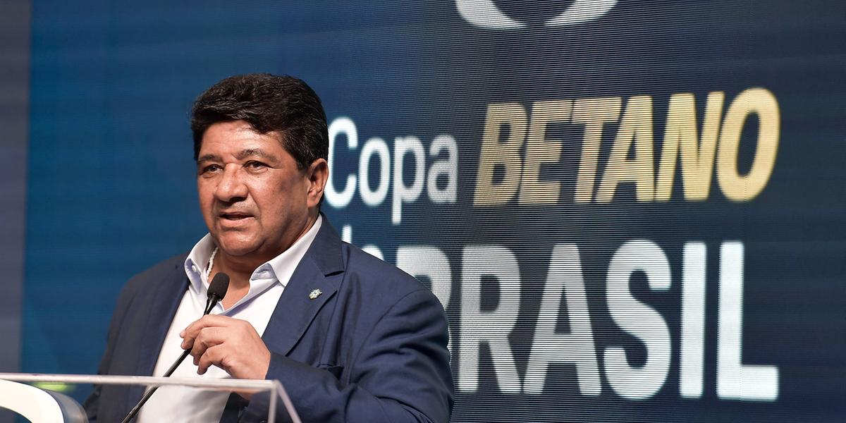 Ednaldo Rodrigues, presidente da CBF, durante sorteio da Copa do Brasil (Staff Images / CBF)