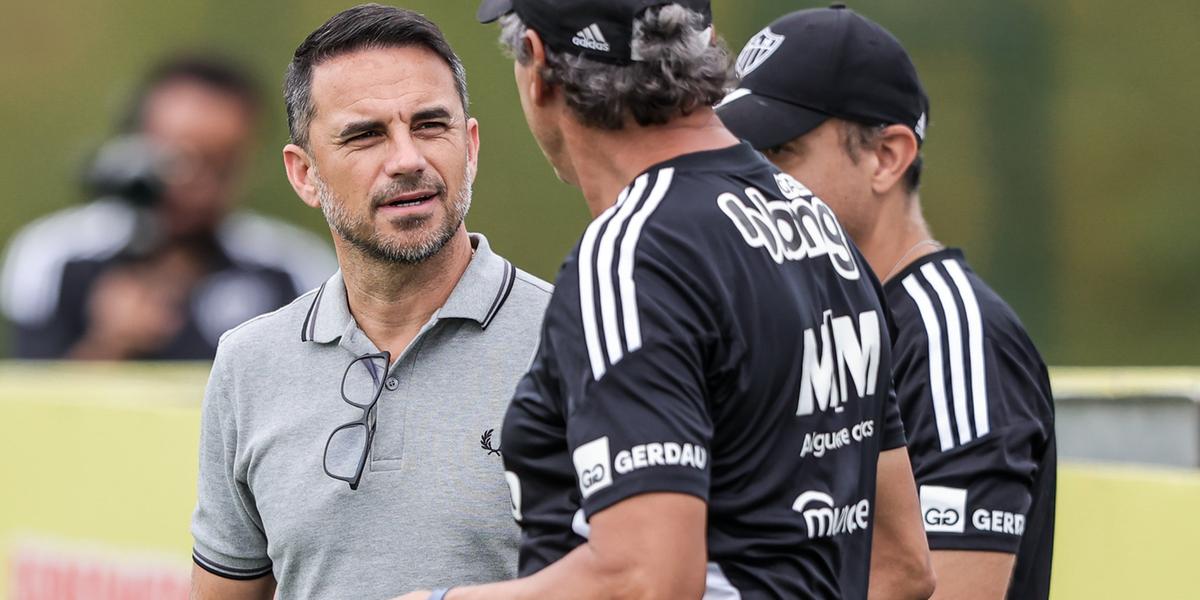 Rodrigo Caetano, diretor de futebol do Atlético, tem a permanência indefinida no clube (Pedro Souza / Atlético)